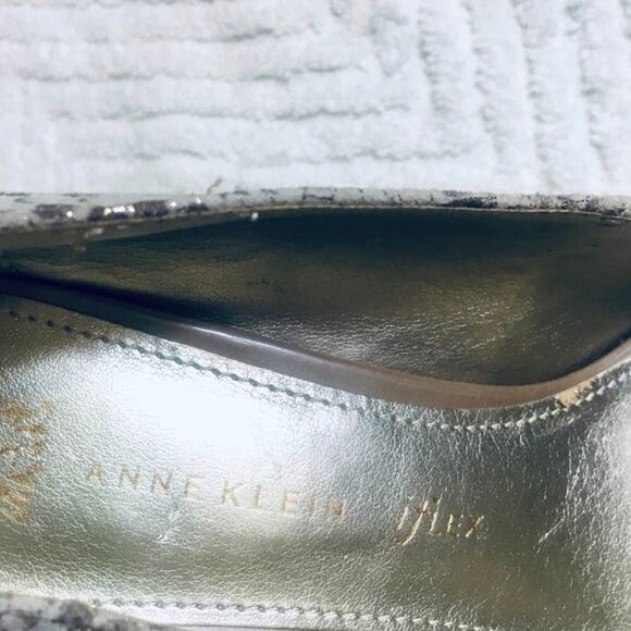 Anne Klein ~ Platform Heels Open Toe ~ Metallic  7.5 Fairy Glam Coquette - Picture 9 of 11